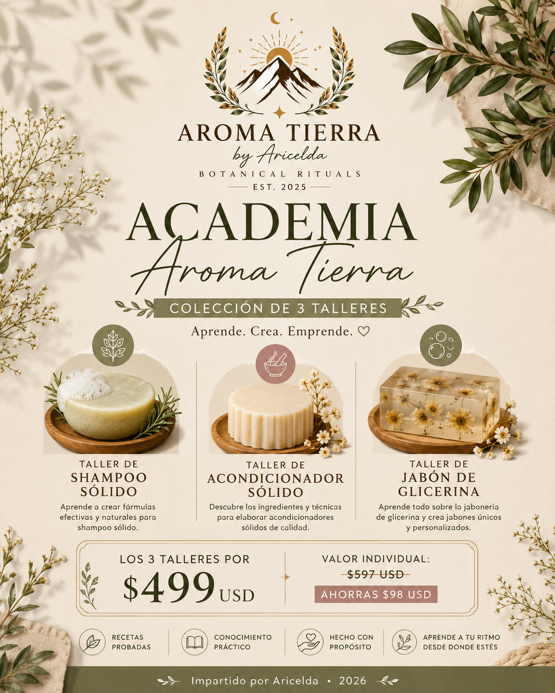 Aroma Tierra Academy — Collection of 3 Workshops